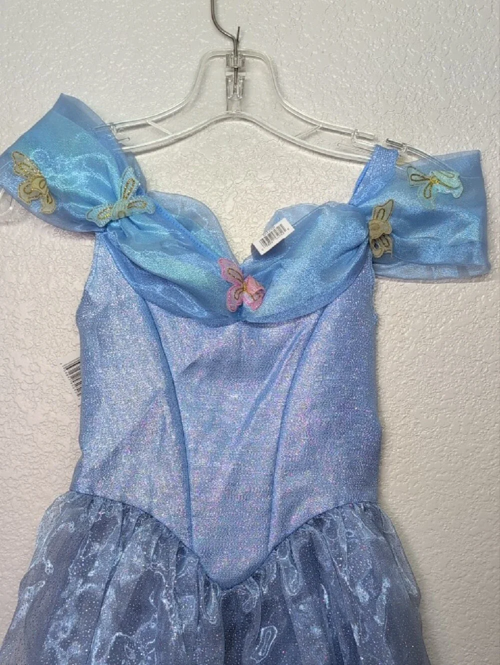 Disney Cinderella Live Light Blue Shimmer Princess Dress with Butterfly Accents